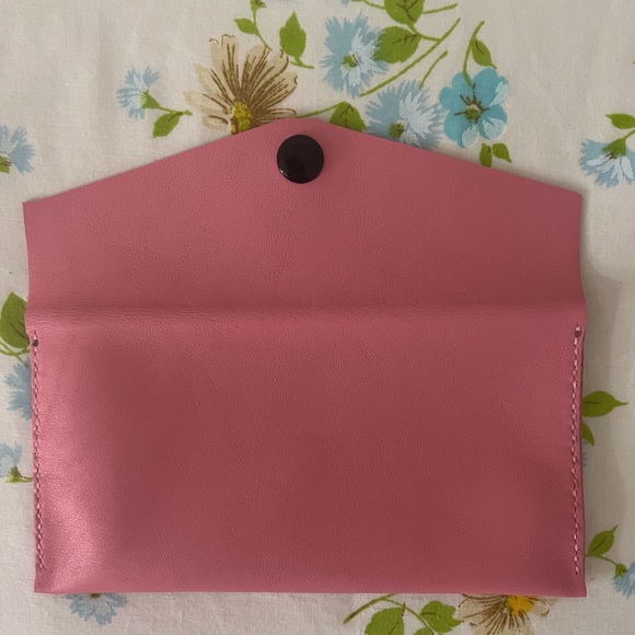 Hand Crafted Pink Envelope Clutch - Picture 3 of 5